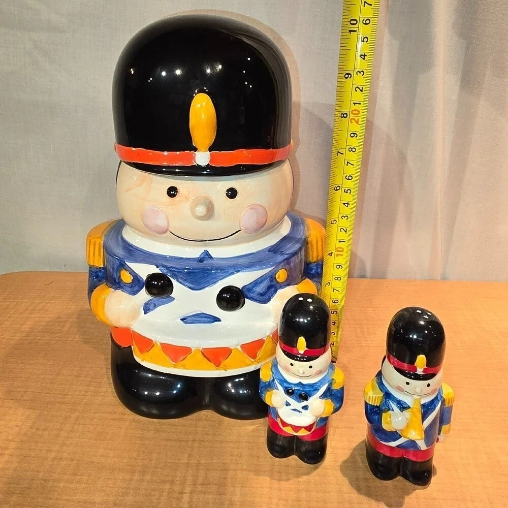 Dayton-Hudson Toy Soldier COOKIE JAR and‎ SALT & PEPPER SHAKERS Vintage